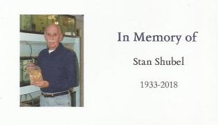 In memory of Stan Shubel